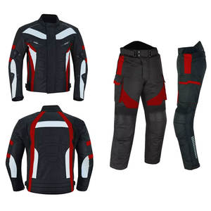 ชุดมอเตอร์ไซด์สิ่งทอกันน้ำและกันลมพร้อมเกราะ CE ปรับได้สำหรับผู้ชาย - Product Image 1