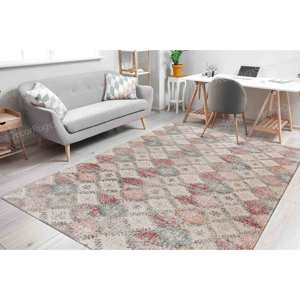 Tapis à motifs géométriques, tapis imprimé, style côtier, kilim, anatolien, turc, pour bureau, salon, cadeau, tapis doux non tissé - Product Image 1