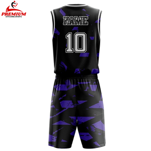 Vêtements d'équipe de sport 100% polyester fait uniforme de basket-ball conception de logo personnalisé hommes uniforme de basket-ball en gros - Product Image 2