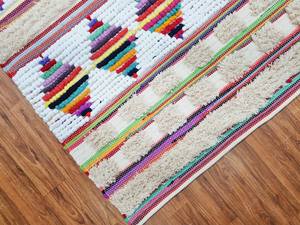 Tapis en coton noué à la main tapis marocain tapis Boho pour salon extérieur intérieur cuisine chambre - Product Image 3