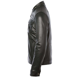 Chaqueta de Cuero Personalizada de Último Diseño 2023 para Hombre, Chaqueta de Motociclismo de Piel de Oveja Negra Genuina de Alta Calidad para Hombre - Product Image 3