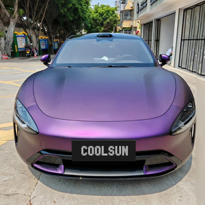 Vinilo para Automóviles COOL SUN Negro Mate Morado Pinot |   Vinilo para Automóviles con Acabado Satinado, Antiarañazos, que Cambia <span class=keywords><strong>de</strong></span> Color - Product Image 1
