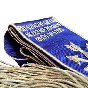 Orden de bajo precio del monitor secreto Arco provincial de faja de acero Bordado personalizado Faja masónica para uniforme - Product Image 4