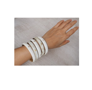 Pulsera de cuerno de búfalo de forma redonda, pulsera de moda para mujer, pieza personalizada y pulsera de cuerno natural para productos de venta - Product Image 5