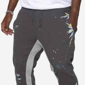 กางเกงวอร์มขาบานสำหรับผู้ชายกางเกงซับเหงื่อผ้าคอตตอนทรงตรงใส่100% กางเกงวอร์มขาบาน - Product Image 6