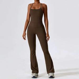 Wholesale Sports Outfit Yoga Clothes <b>Gym</b> Fitness Athletic Activewear Scrunch Leggings Bra <b>Long</b> <b>Sleeve</b> Workout <b>Sets</b> for Women - Product Image 5