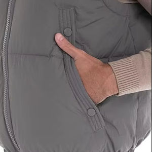 Venta Directa de Fábrica, Chaleco Acolchado Personalizable de Alta Calidad, Transpirable, para Hombre, Invierno, Casual, Cuello en V, 220g, 100% - Product Image 5