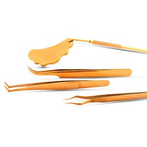 Ensemble d'outils professionnels pour extensions de cils, pinces et miroir à cils, en acier inoxydable, logo personnalisé, vente en gros OEM - Product Image 2