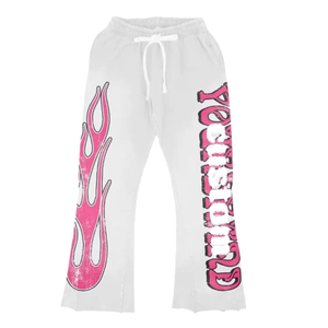 Survêtement évasé pour hommes, pull-over à capuche, délavé à l'acide, impression de logo personnalisé, grande taille - Product Image 2