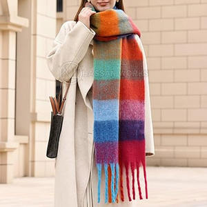 Wholesale Women's Fashion <b>Scarf</b> Soft Lightweight Breathable Elegant Long Solid Neck Shawl Luxury Style Custom Color Polyester - Product Image 5