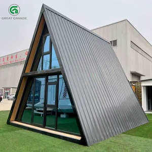 منزل مثلثي الشكل حديث، منزل مسبق الصنع على شكل حرف A، كابينة متنقلة بتصميم فاخر، منزل معياري. - Product Image 1