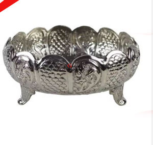 Tazón para servir chocolate de acero inoxidable con acabado plateado de aspecto elegante para restaurante y bar de hotel - Product Image 5