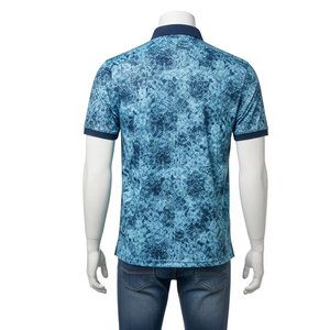 Chemises polo en coton polyester imprimé respirant Tissu extensible doux Coupe confortable Vêtements décontractés Chemise de sport pour hommes Mode - Product Image 5