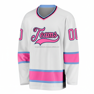 เสื้อฮอกกี้น้ำแข็งแบบกำหนดเอง ระบายอากาศได้ดี น้ำหนักเบา ผู้ผลิตชุดกีฬา OEM สำหรับส่งออก - Product Image 1