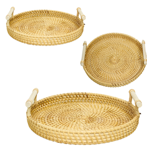 Plateau en rotin L'accessoire de cuisine écologique ultime pour organiser les pains Un artisanat tissé à la main qui est parfait pour le stockage des aliments - Product Image 1