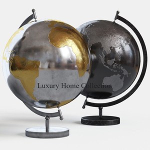 Metal Round Shape Globes <b>World</b> Map Designer Tabletop Accent Home Decorative Set of 2 Rotating Globes <b>for</b> <b>Sale</b> in Lowest Price - Product Image 1
