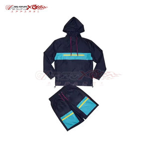 Men's Comfortable Windbreaker Shorts Set Hooded <b>Jacket</b> Mesh Lining Solid Knee-Length Summer <b>Workout</b> Windbreaker Shorts Winter - Product Image 4