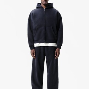 Surdimensionné Unisexe 100% Coton Impression Personnalisée Jogging Survêtement Survêtement d'Été pour Homme avec Sweat à Capuche et Pantalon Ensemble - Product Image 6