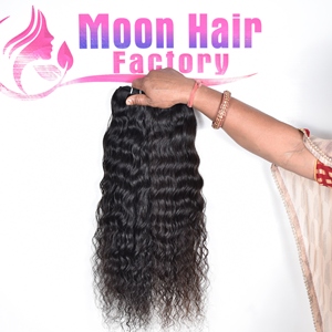 Precio al por Mayor, Producto Excelente, Cabello Humano Remy Indio Sin Procesar, Extensiones de Cabello Virgen Rizado con Cutícula Alineada, por Exportación - Product Image 3