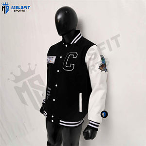 Chaqueta Bomber Casual de Invierno para Hombre, de Lana, con Cuello Alto, Bordado, Transpirable, Cortavientos, Estilo Universitario - Product Image 4