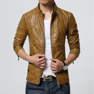 Venta caliente Hombres Ropa Chaqueta de cuero Nueva moda Hombres Chaqueta de cuero a prueba de viento - Product Image 1