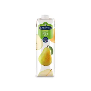 意大利制造的果汁梨花蜜纸箱包装La Doria可定制私人标签6x1000ml 33,8oz