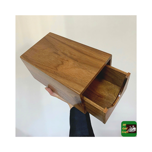Caja de madera de lujo hecha a mano, organizadores de madera de acacia Vintage, caja de almacenamiento con bandeja extraíble, grabado láser personalizado - Product Image 4