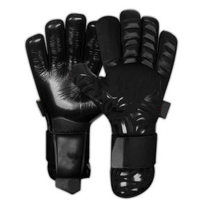 Gants de gardien de but de football professionnels pour adultes et jeunes, en cuir, antidérapants, fermeture à boucle et crochet, protection des doigts extensible, haute qualité, salle de sport - Product Image 1