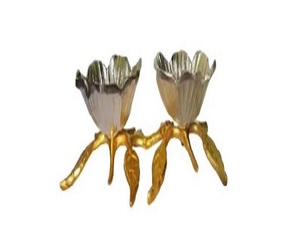 Bol de service en forme de feuille chocolats en laiton couleur or de qualité supérieure fruits secs dates bol de service pour les meilleures ventes - Product Image 3