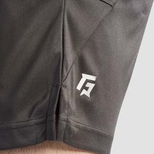 GA Fusion <b>Shorts</b> Regular Fit 100% Polyester Cotton Satin Comfortable Custom Design Embroidery Logos Dark <b>Technics</b> XXS Grey Color - Product Image 5
