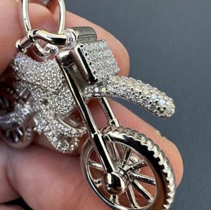 Pendentif Lion King Moissanite Iced Out avec chaîne en argent sterling 925, collier personnalisé Hip Hop pour homme, bijou élégant - Product Image 3