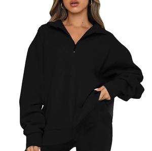 Sweats à capuche avec logo personnalisé haute qualité pour femmes décontracté à la mode polaire sweat à capuche zippé Streetwear acheter sweat à capuche tendance - Product Image 4