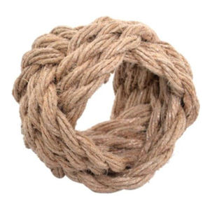 Rond de serviette de petite taille et porte-serviettes en corde pour table à manger - Product Image 1