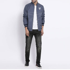 Premium Quality Top Selling Men's Bomber Jacket <b>Stand</b> Collar Windproof Light <b>Weight</b> Stylish Breathable Customizable - Product Image 3