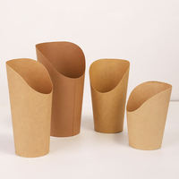 Gobelet en papier personnalisé avec logo imprimé pour popcorn, sandwich, glace, contenant en papier kraft pour les cônes alimentaires de fête de mariage