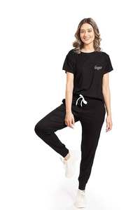 Vente en gros ensembles de survêtements pour femmes personnalisés ensemble de survêtement pour femmes de gym ensemble de survêtement fitness haut à manches courtes et ensembles de jogging pour femmes - Product Image 3