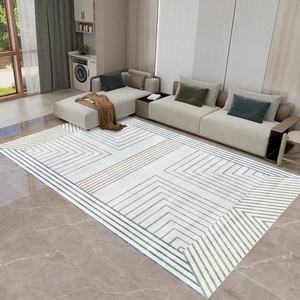 Tapis de réception de bureau géométrique moderne personnalisé en polaire épaisse et peluche cristalline, avec base antidérapante, tufté, pour voitures - Product Image 4