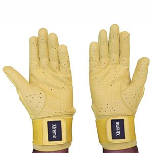 Gants de frappe de baseball et de softball professionnels faits sur mesure pour gaucher, adultes, antidérapants, polyester/coton, fermeture à boucle et crochet au poignet - Product Image 4