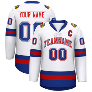 Maillot de hockey sur glace personnalisé avec logo et nom, en maille respirante, imprimé par sublimation, vêtements de sport de hockey sur glace - Product Image 1