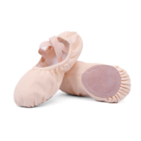 Ballerines classiques roses noires ballerines ballerines ballerines marron en tissu extensible chaussures de danse pour femmes et filles enfants