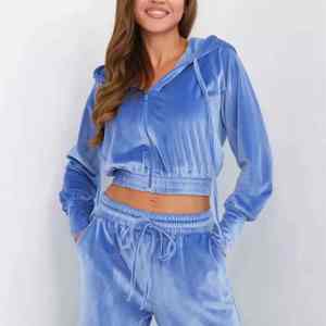 Velvet <b>Tracksuit</b> Custom Winter <b>Velour</b> Sweat Suit 2Piece Women Jogging Track Suit Flared Pants Hooded Top Casual Loose 2026 - Product Image 4