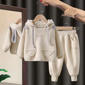 Nuevas sudaderas informales de manga larga para niños y niñas con conjuntos de dos piezas deportivos vintage 100% algodón de gran tamaño de Bangladesh - Product Image 4