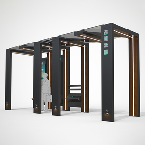 Thông Minh Thành phố năng lượng mặt trời dừng xe buýt nơi trú ẩn với LCD màn hình quảng cáo trạm xe buýt với băng ghế dự bị xe buýt hành khách Quầy - Product Image 3