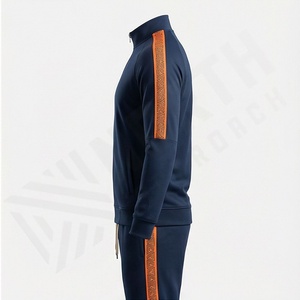 Ensemble de survêtement technique en molleton pour homme, coupe ajustée, deux pièces, sweat à capuche et pantalon de jogging, confortable, respirant, vêtements de sport, tenue de sport pour la salle de sport - Product Image 3