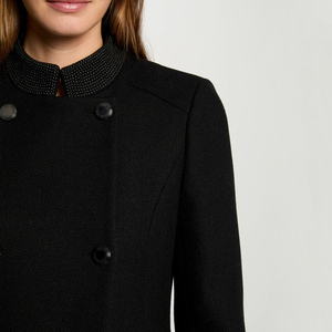 Última Colección: Abrigo Largo de Lana Tejida para Mujer, Estilo Vintage, Teñido Liso, Relleno Transpirable, Cierre con Cinturón, Abrigo de Invierno - Product Image 4