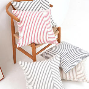 Wholesale American Style Stripes Pillow Covers Home Decoration cotton <b>Cushion</b> Covers with Tassels Stripes Color <b>Cushion</b> Cover - Product Image 1
