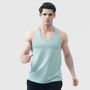 2024 Custom Logo Men's Workout <b>Vest</b> Gym Tank Top Breathable Cotton Polyester Casual OEM Bodybuilding <b>Stringer</b> Design Embroidery - Product Image 6