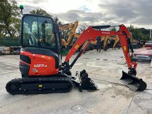 Mini-excavatrice sur chenilles U27-4 d'occasion de bonne qualité, neuve, 2 tonnes, hydraulique, compacte, rouge, garantie 2 ans, haute efficacité - Product Image 6