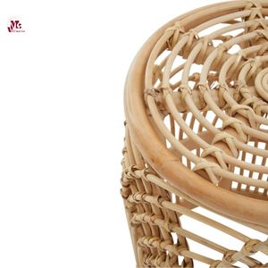 Round Rattan Wicker <b>Stool</b> Home Furniture for Living Room Bedroom Hotel Villa Wholesale Price Direct Factory From Vietnam - Product Image 5