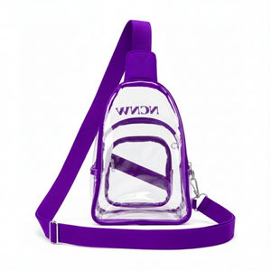 Sac bandoulière transparent NCNW en PVC, sac bandoulière transparent approuvé pour la sécurité, réglable, pour les voyages et les événements - Product Image 4